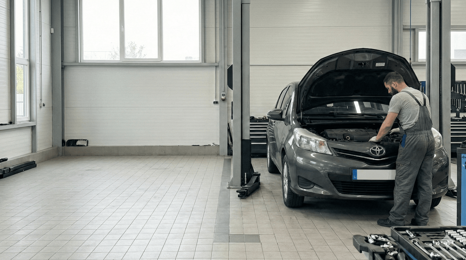 Mechanic working